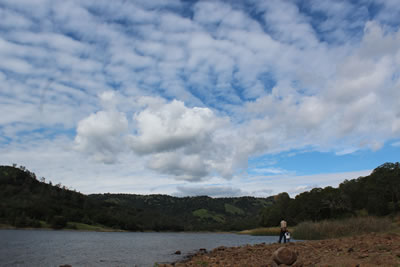 big sky and water